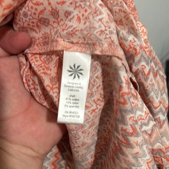 Athleta Del Sol Orange Peach Tunic Swimsuit Coverup Sz 2X - Picture 3 of 6